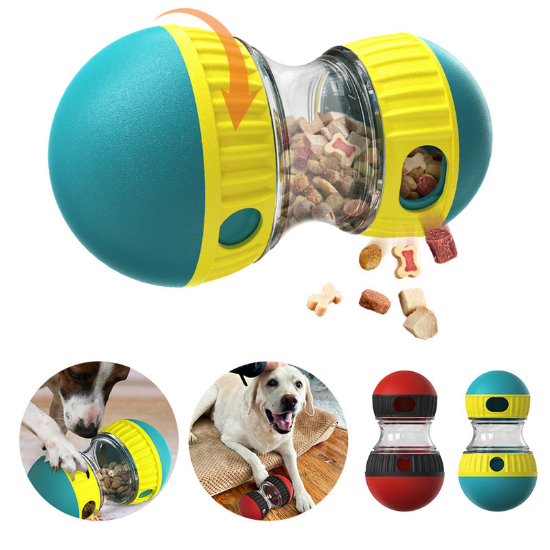 Interactive Food Dispensing Dog Toy – Tumbler Puzzle for Slow Feeding & IQ Boost