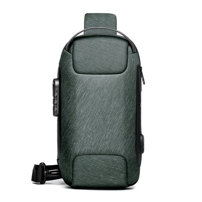 Waterproof USB Anti-Theft Sling Bag – Men's Crossbody Travel Chest Pack